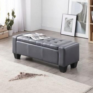BAN109 - Bancuta, Canapea, fotoliu, sofa, bancheta, banca living, dormitor, hol, lada, ladita depozitare - Alb/Negru/Maro/Gri