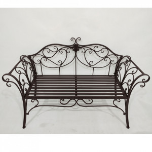 BAN604 - Banca gradina Metalica, terasa, balcon, spatiu verde - Neagra, Alba, Maro sau Verde