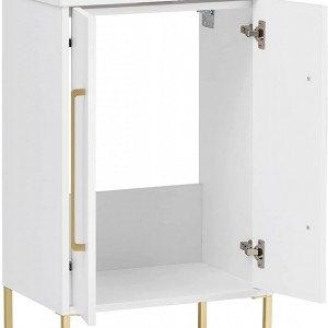 IASMIN6 - Masca de chiuveta si chiuveta, alba cu manere aurii - Mobilier Baie IASMIN