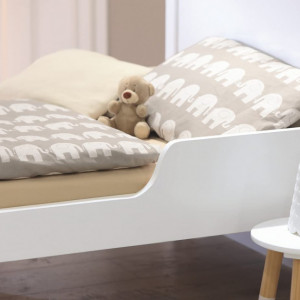 PAAC209 - Pat extensibil pe lungime 80x130-200 cm pentru fetite sau baieti, cu somiera