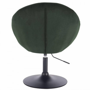 SCA227 - Scaun tapitat Verde inchis catifelat pentru masa toaleta, birou, bar, lounge, inaltime reglabila