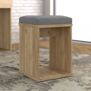 SEM512 - Set Masa toaleta, 130 cm, cosmetica machiaj oglinda masuta vanity, oglinda cu LED-uri cu sau fara scaun - culoarea Stejar