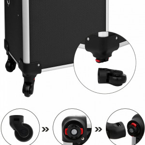 STN103 - Statie Makeup portabila, 35 cm, troler, organizator, portfard, geanta, valiza