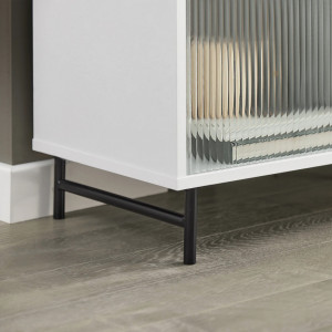 BAA29 - Banca 110 cm pentru Hol, pantofi, depozitare - Alba