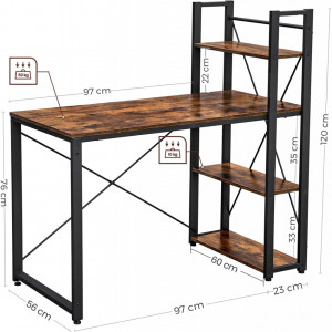 BII14 - Masa de Birou 120x56x120 cm, office industrial - Maro