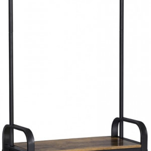 CUII203 - Cuier industrial 72 cm, 9 agatatori haine, chei, hol, rafturi pantofi, pantofar - Maro sau Gri