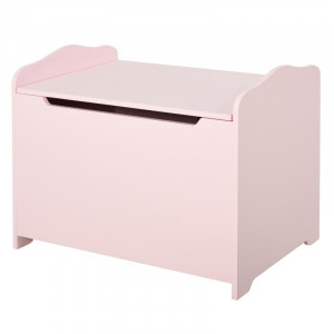 LAR1 - Lada jucarii, 60 cm, cufar depozitare, mobilier camera copii - Roz