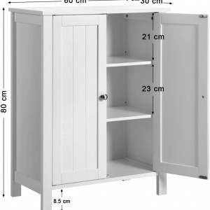 LOTUS3 - Dulap alb, 60 cm, comoda pentru prosoape - Mobilier Baie Lotus