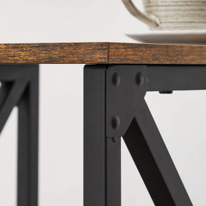 NOI6 - Set 2x noptiere pentru dormitor, 40x40x50 cm, masuta auxiliara living, hol - Maro, stil industrial