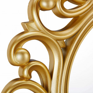 OGAU202 - Oglinda ornamentala 50 cm, pentru perete, dormitor, living, baie - Auriu