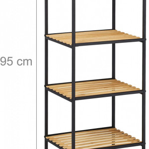 RAI224 - Rafturi 39 cm, cu 3 sau 4 nivele, pentru living, birou, hol, biblioteca stil industrial - Maro