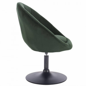 SCA227 - Scaun tapitat Verde inchis catifelat pentru masa toaleta, birou, bar, lounge, inaltime reglabila