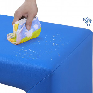 SCALC202 - 2 in 1 Mini fotoliu sau masuta si taburet, scaun, scaunel Copii - Albastru