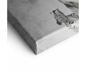 Tablou Canvas Zebra and Leaves
