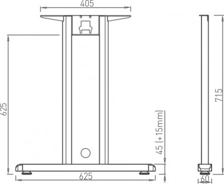 Picior birou Work Desk bar