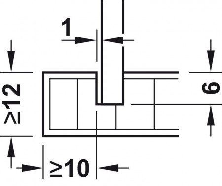 Conector Ixconnect pentru peretele din spate pentru montare in canal 260.09.560 Hafele