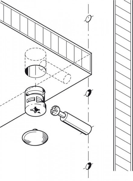 Cama demontabil Minifix15 - 18mm 262.26.670 Hafele 