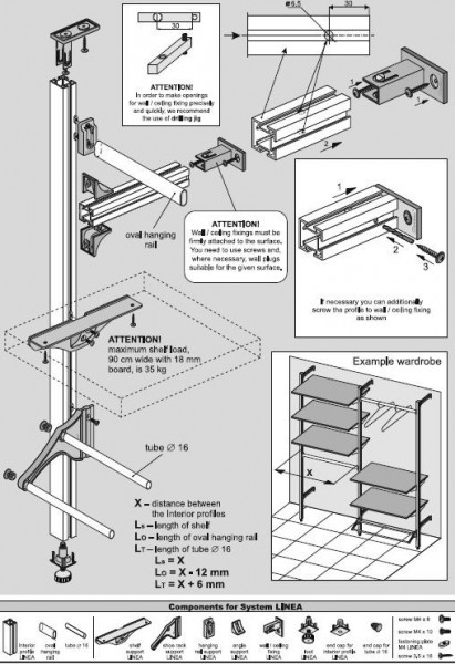 Picior reglabil sistem modular dressing Linea Sevroll