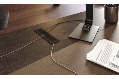 Trecere cablu dreptunghiulara 80x160mm negru