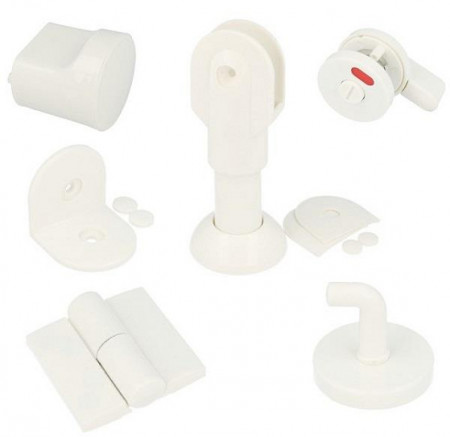 Set accesorii cabine toaleta plastic alb