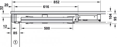 Extensie masa Pottker - ALU55 Front Slide Basic 642.29.930 Hafele