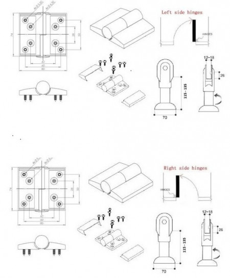 Set accesorii cabine toaleta plastic alb
