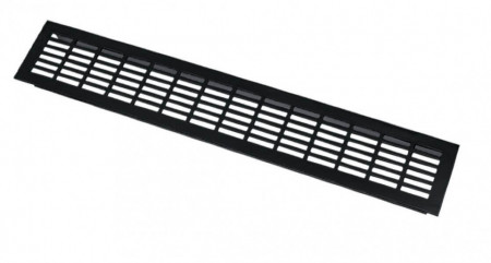 Grila de aerisire 80x480 perforatii dreptunghiulare negru