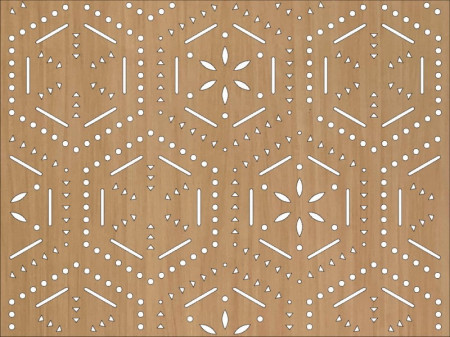Panou perforat din HDF model HEXATILE