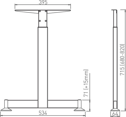 Picior birou Tend Desk bar