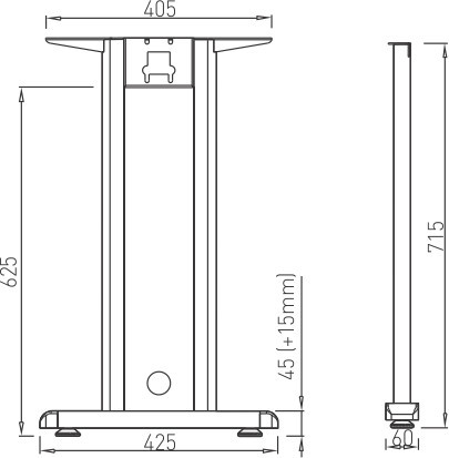 Picior birou Work Desk bar