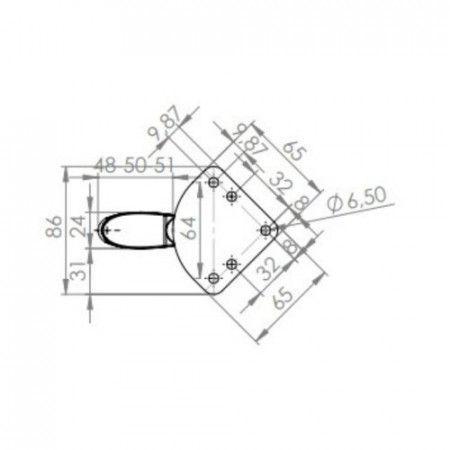 Picior mobila Efes H160mm negru mat