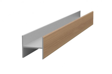 Profil intermediar stejar melamina 3m sistem usi glisante Galex Practik 10mm