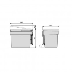 Cos gunoi Prestige 15L antracit