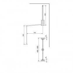 Lift pentru haine 12kg  negru accesorii dressing Hack