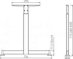 Picior birou Tend Desk bar