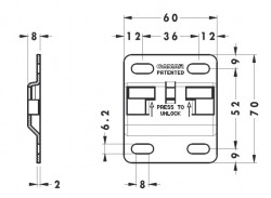 Sina 897 pentru element de suspendare corp inferior L=60mm Camar
