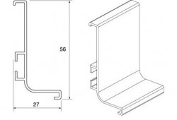Maner Gola L orizontal superior inox Opes