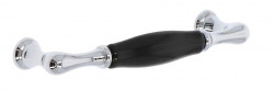 Maner mobila M62/M64 portelan negru, crom lucios Giusti