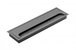Trecere cablu dreptunghiulara 80x160mm negru mat
