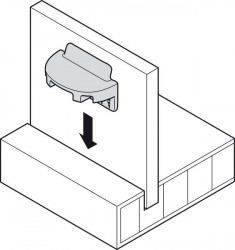 Conector Ixconnect pentru peretele din spate pentru montare in canal 260.09.560 Hafele