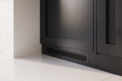 Grila de aerisire 80x480 perforatii dreptunghiulare negru