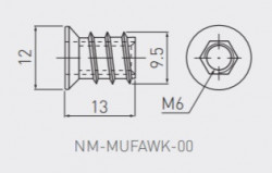 Picior reglabil hexagonal M6 - soclu NM-MUFAWK-00