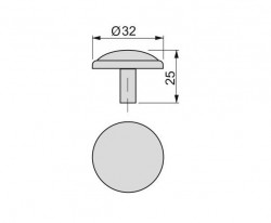 Buton mobila Mali bronz antic