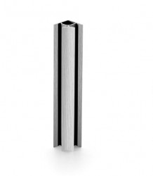 Coltar plinta 90/270 gr H100 int/ext finisaj Inox/Negru