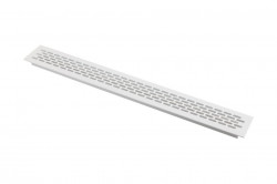 Grila de aerisire perforatii ovale mici alb 