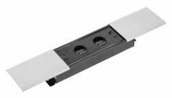 Priza incorporabila PRESTINO 2xSCHUKO, USB A+C, RJ45, HDMI Alb/Negru/Aluminiu