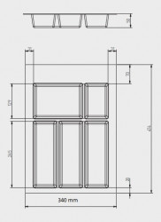 Suport tacamuri plastic,340 mm,antracit/alb