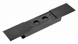 Priza incorporabila PRESTINO 2xSCHUKO, USB A+C, RJ45, HDMI Alb/Negru/Aluminiu