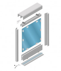 Profil vertical Libra aluminiu/bronz 2.7m sistem usi glisante Blue18 Sevroll
