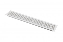 Grila de aerisire 80x480mm perforatii dreptunghiulare alb